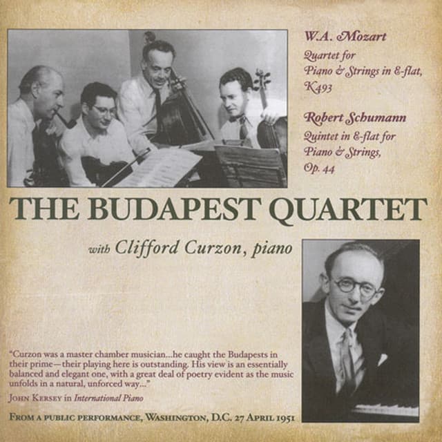 Mozart, W.A.: Piano Quartets Nos. 1 and 2 / Schumann, R.: Piano Quintet - Budapest String Quartet