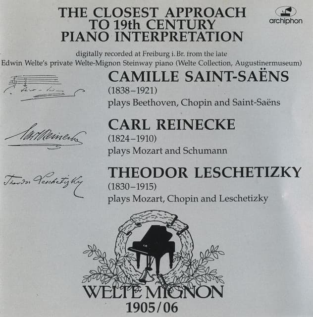 19th Century Pianists on Welte Mignon - Camille Saint-Saëns