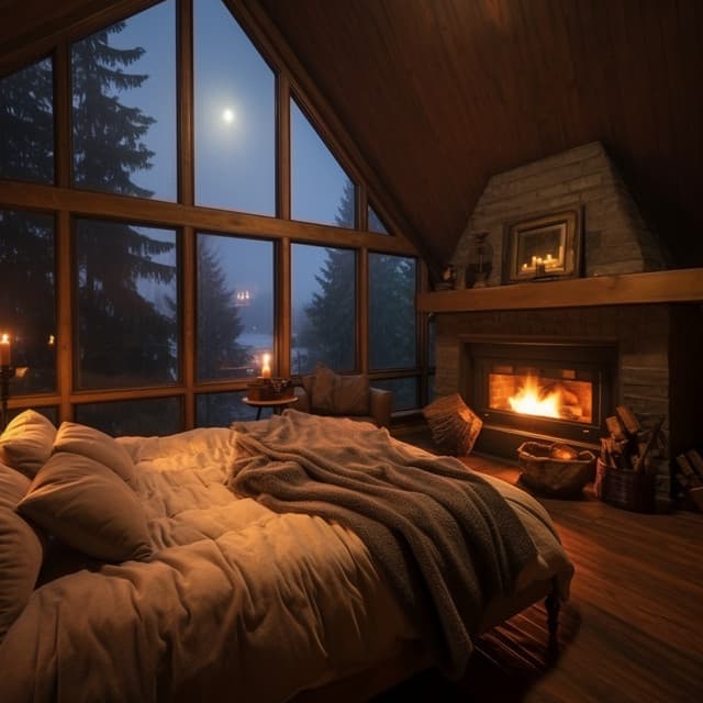 By the Fireside: Rain, Thunder, and Crackling Logs - Weather FX