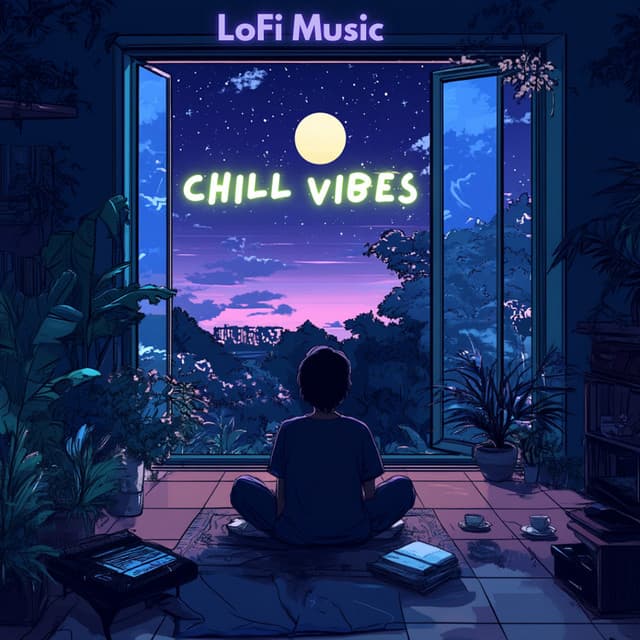 Chill Vibes: LoFi Music - Nighttime Relaxation and Meditation for Deep Calmness - Lo-Fi Serenity