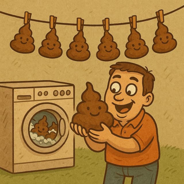 Papa gaat keutels wassen! | Grappige vieze liedjes - De Tekentovenaar