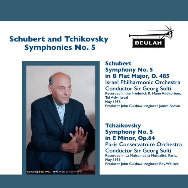 Schubert and Tchaikovsky Symphonies No. 5 - Israel Philharmonic Orchestra