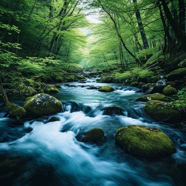 Tranquil Streams: Meditative River Harmonies - Healing Power Natural Sounds Oasis