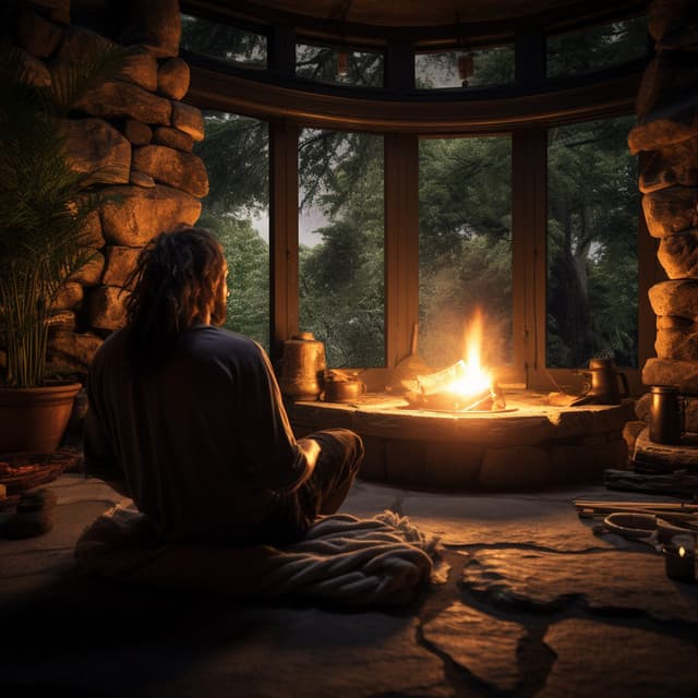 Meditación De La Llama: Fuego Relajante Para La Calma Consciente - Musica del bosque