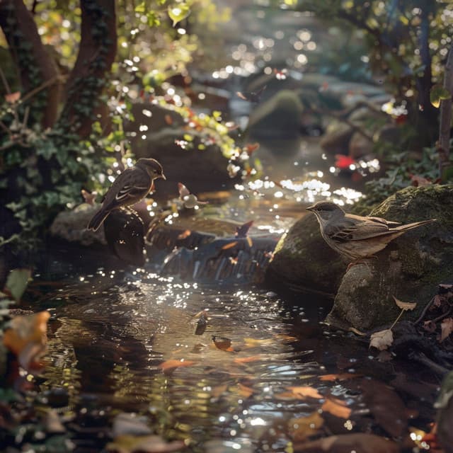 Calming Binaural Birds Creek and Nature Sleep Sounds - Instrumental Christian Music