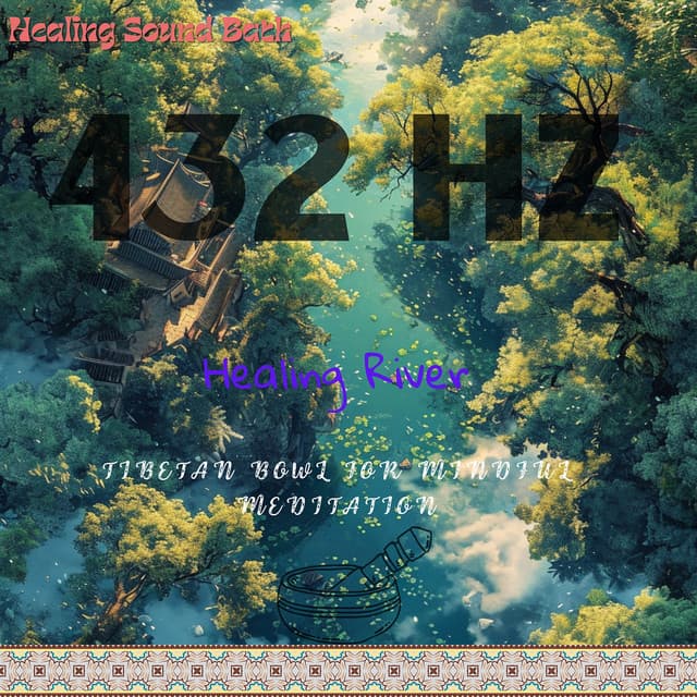 Healing River: 432 Hz Tibetan Bowl for Mindful Meditation - Healing Sound Bath