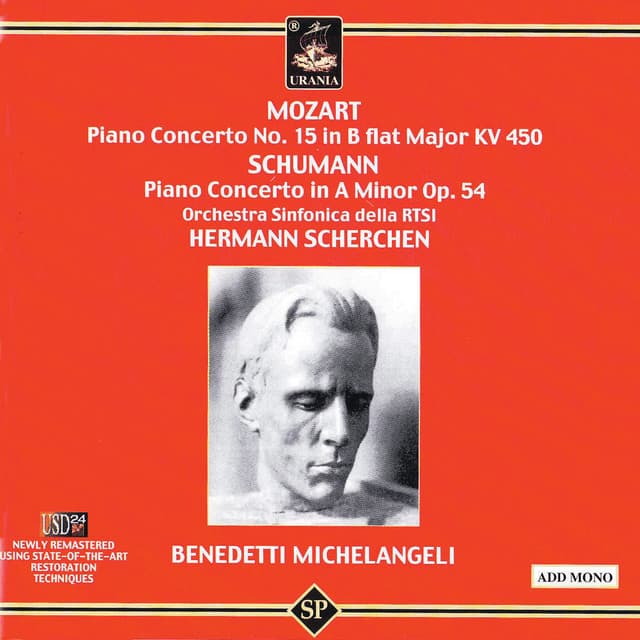 Mozart: Piano Concerto No. 15 - Schumann: Piano Concerto Op. 54 - Arturo Benedetti Michelangeli
