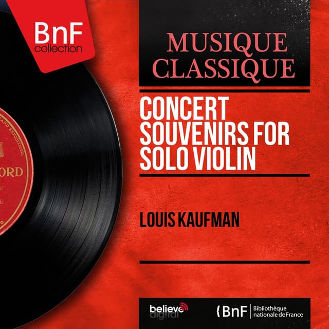 Concert Souvenirs for Solo Violin - Louis Kaufman