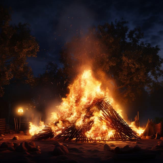 Nature and Fire Harmony: Serene Soundscapes - 741Hz Energy Orbiting Manifest Healing