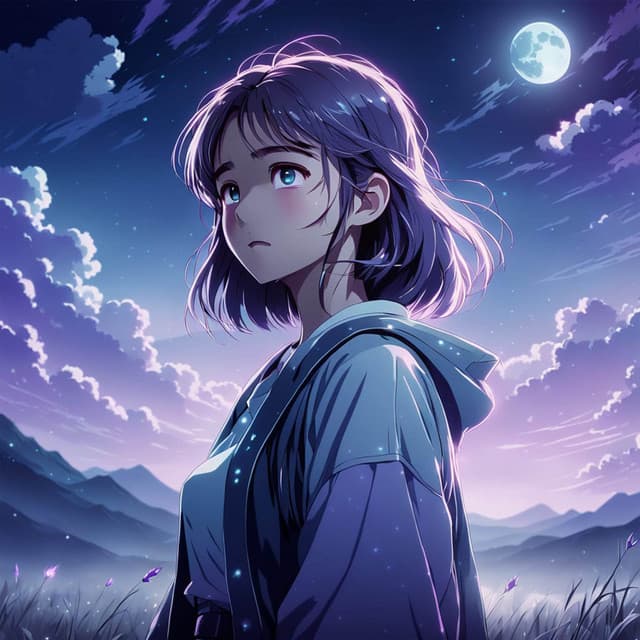Moonlit Echoes: Chill Anime Lo-Fi - Anime Girl Lofi