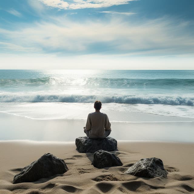Melodías Serenas Oceánicas: Música Meditativa Para Reflexión Tranquila - Etiqueta de la naturaleza
